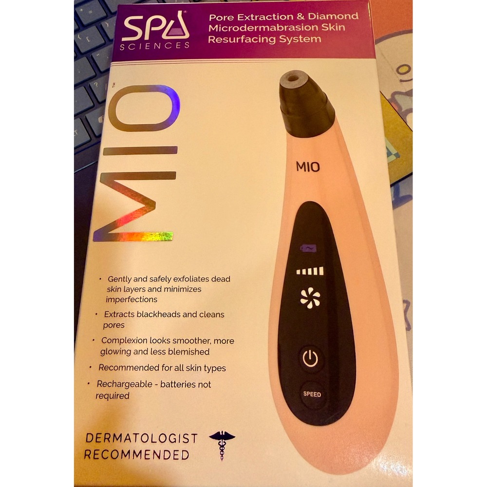 Spa Sciences MIO Microdermabrasion Pore Extractor Unisex Pink New 2-in-1 System